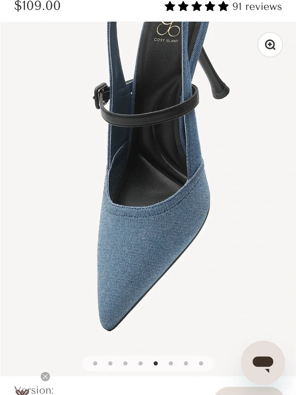 Cosy Island Denim Strike Step new in box size 8.5